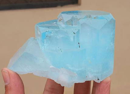 Natural & Unheated~ Blue Aquamarine Mineral Specimen: Title: Natural & Unheated~ Blue Aquamarine Mineral SpecimenColor/Clarity: BlueGemstone Type: Mineral SpecimenCarat Weights: 398 GramSize/Dimensions: 92x57x53 mm Reserve: $2,000.00 