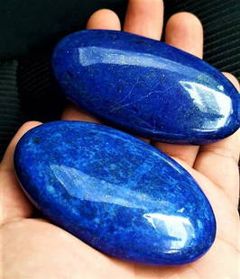 Paired Lapis Massage Tumblrs: Title: Paired Lapis Massage Tumblrs Gemstones: Mineral Reserve: $70.00 Shipping: Domestic: Flat-rate of $23.00 to anywhere within the contiguous U.S. International: Foreign shipping rates are determin