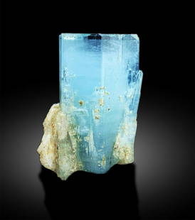 Aquamarine Crystal Aquamarine with Feldspar Aquamarine: Aquamarine Crystal | Aquamarine with Feldspar | Aquamarine Stone | Natural Aquamarine | Aquamarine for sale | Aquamarine specimen | Aquamarine crystal is terminated and damaged free. Crystal has