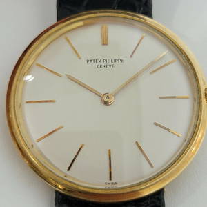 Mens Patek Philippe Calatrava 2591 35mm 18k Gold Manual Wind 1960s Swiss RJC107