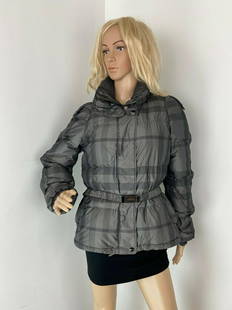 Burberry Coat London Black and Gray Puffer Down Jacket Coat Size L B243 Auth: SKU B243 1120 Pre-Owned 100% Authentic Burberry London Gray and Black Down Jacket with Belt RATING: A..excellent, near mint, only slight signs of wear SIZE: L MATERIAL: Outer :100% polyester LINING: