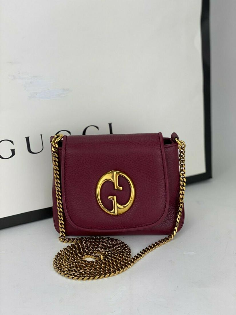 Buy GUCCI Womans Bag 1973 Wine Pebbled 