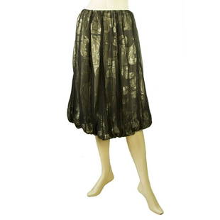Stella McCartney Dark Silver Metallic Bubble Hem Skirt or Strapless Dress Sz 40: Stella McCartney Dark Silver Metallic Bubble Hem Skirt or Strapless Dress Sz 40 This joyful yet incredible feminine skirt or straplees dress from Stella Mc Cartney is absolutely amazing and