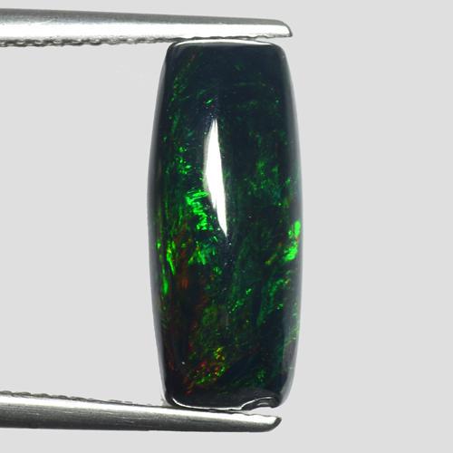 3.15cts PREMIUM TOP!Extreme GREEN Color Play SOLID BLACK Opal LOOSEGEMS OP419: Title: 3.15cts PREMIUM TOP!Extreme GREEN Color Play SOLID BLACK Opal LOOSEGEMS OP419 Carat Weights: 3.15 Size/Dimensions: 16.50x7.00x4.80MM Additional Information: HEATED WITH PLAY OF COLOR Reserve: $