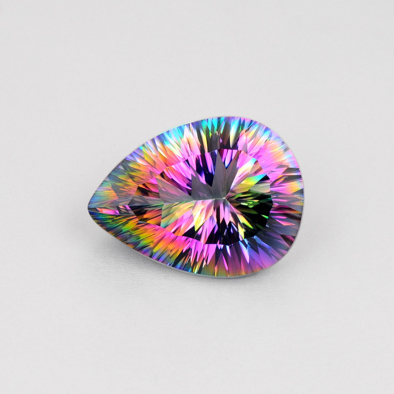 14.00 Carat Multi Color Natural Pear Mystic Topaz Loose Gemstone 1 Pieces (1 of 7)