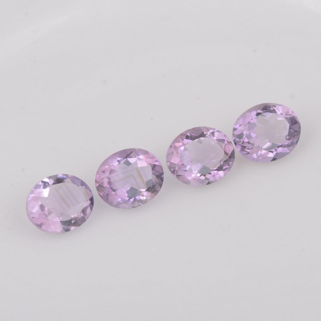 Purple Color 17.5 Carat Oval Shape Natural Amethyst Loose Gemstone 4 Pieces (1 of 9)