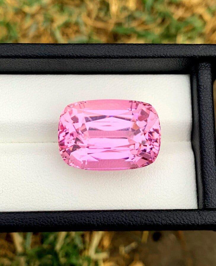 Cusshion Cut Pink Kunzite Gemstone Natural Kunzite Pink (1 of 6)