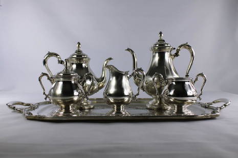 Rogers Brothers Silver plated Tea Set: Title: Rogers Brothers Silver plated Tea SetDescription: Rogers Bros contracted by International Silver Company Created this pattern "Remembrance" #9803. Silver plated (1) Teapot, (1) Coffee Pot, (1)