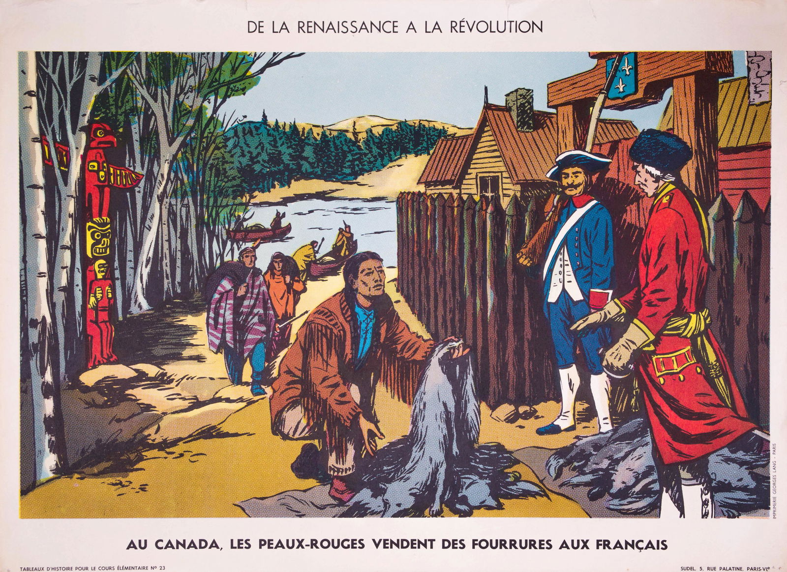 Vintage History School Poster, Georges Lang (No. 19 & 23) - Double-Sided (1 of 4)