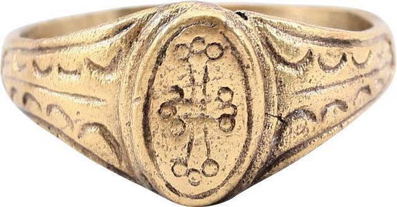 FINE MEDIEVAL EUROPEAN RING, SIZE 10 1/2