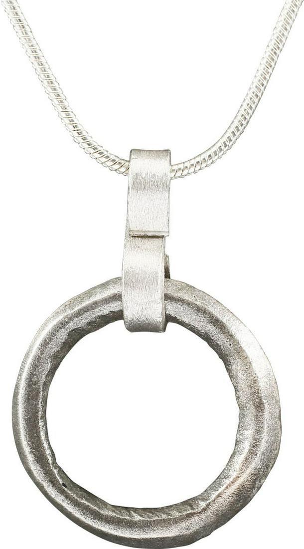 VIKING PROTECTIVE BROOCH NECKLACE, 9th-11th CENTURY AD: Worn in numbers on the surface of the jerkin, these small metal brooches provided a measure of protection against sword cuts and, in fact, were a form of armor. See current Public Television programmi