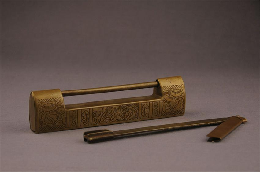 Chinese bronze lock (1 of 7)