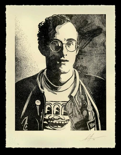 Shepard Fairey Obey Giant Hand Signed Numbered Art Print Keith Haring 270/450 (1 of 6)