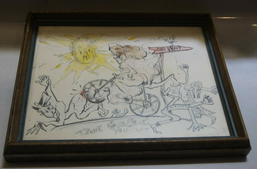 DRAWING PAINTING JULIAN RITTER HAND PAINTED PICTURE FRAMED: N-UTO AMAZING JULIAN RITTER ORIGINAL DRAWING Julian Ritter (September 19, 1909 â€“ March 4, 2000) was an American painter of Polish-German descent who painted nudes and clowns and had an ill-fate