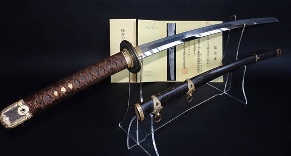 Beautiful Japanese WWII high officer navy Sword made by Ishido Teruhide 1943: Japanese WWII navy sword made by Ishido Teruhide. Ishido Teruhide (1900~1982) was the 10th and last generation of the prestigious Ishido Korekazu line of swordsmiths in Edo/Musashi Province (Tokyo).