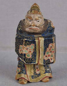 19c saishiki netsuke SHOKI the Demon Queller by NAGAMACHI SHUZAN