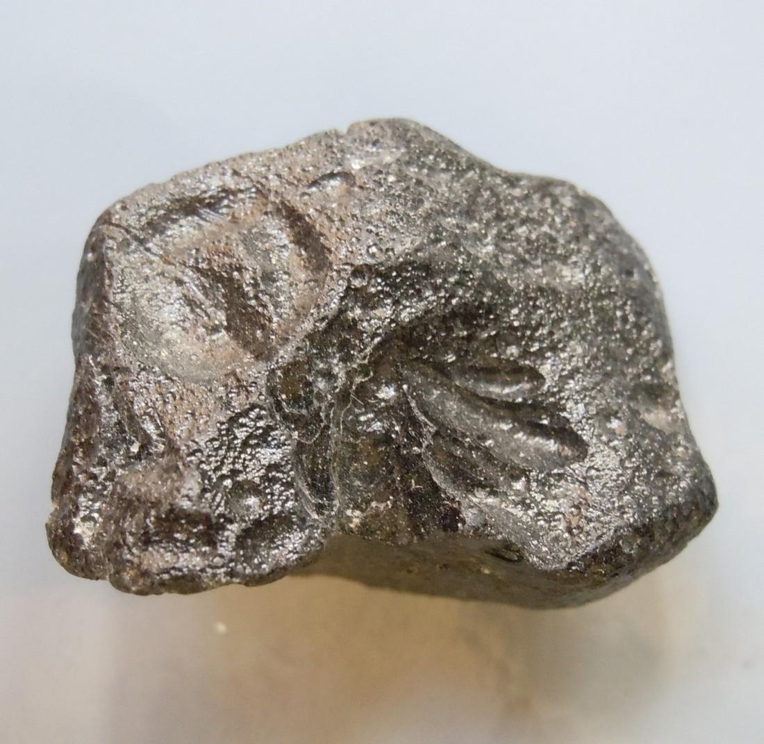 PHILIPPINITE TEKTITE - FROM METEORITE IMPACT: Title: PHILIPPINITE TEKTITE - FROM METEORITE IMPACT Origin: Paracale, Camarines Norte, Luzon, Philippines Size: 3x2x1 cm / 8 gram Description: very glossy philippinite tektite with flow lines and nave