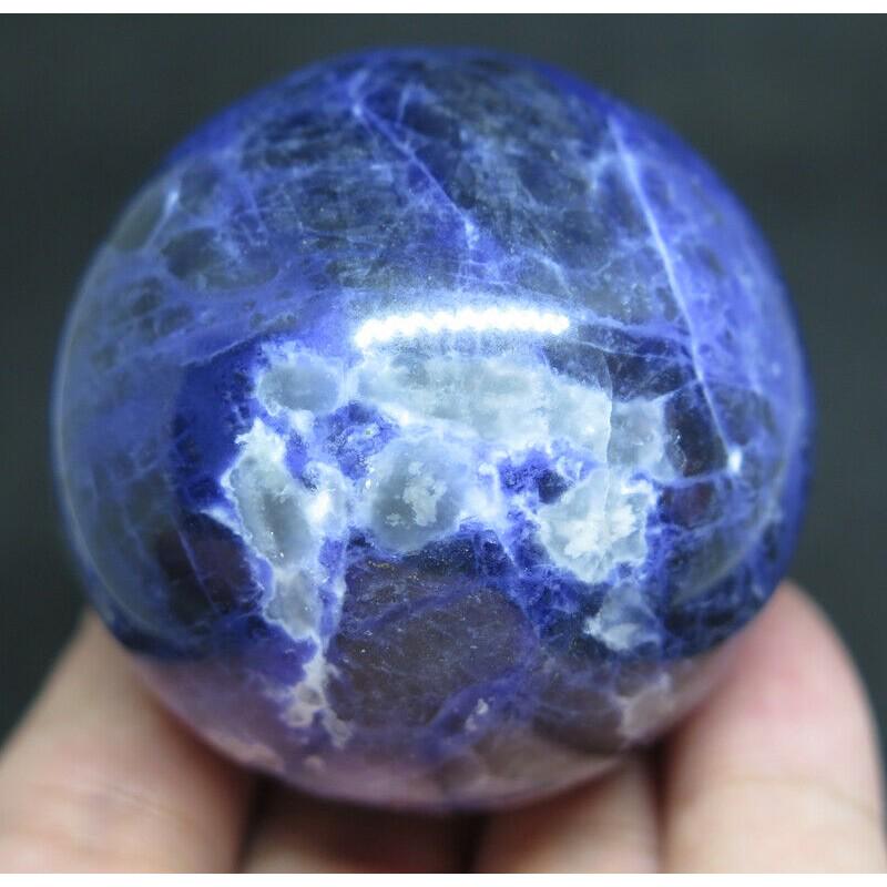 Authentic sodalite jasper stone mineral sphere ball (1 of 5)