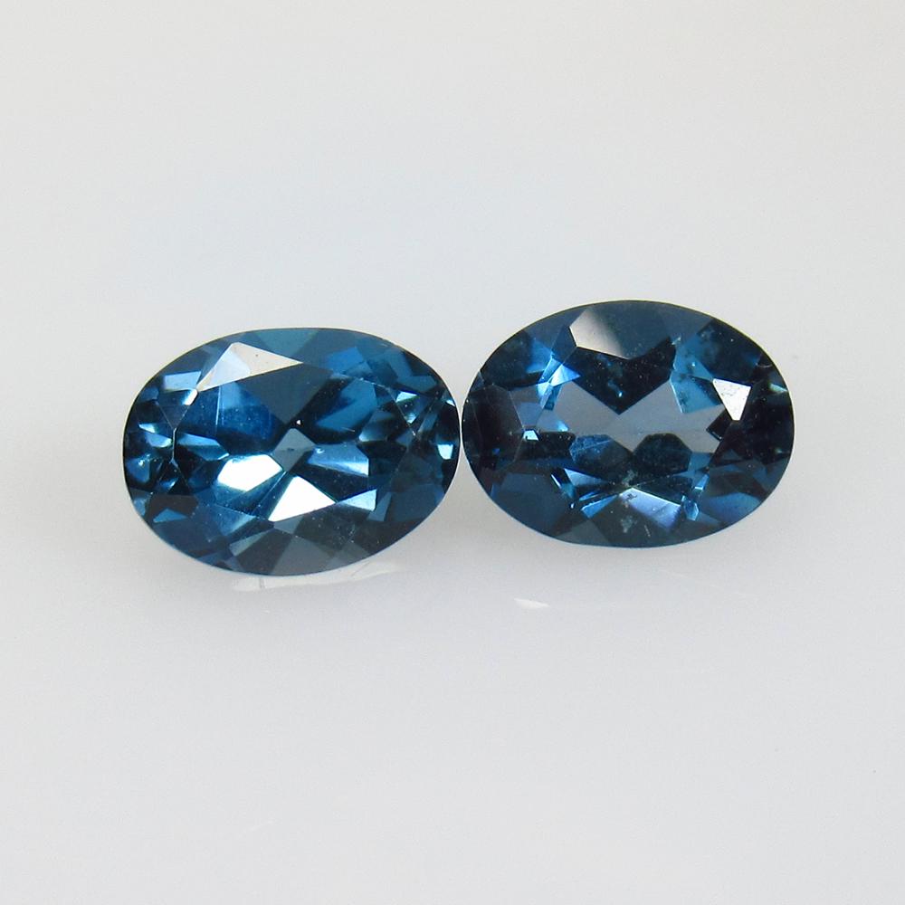 2.94 Ctw Natural London Blue Topaz Oval Pair (1 of 2)