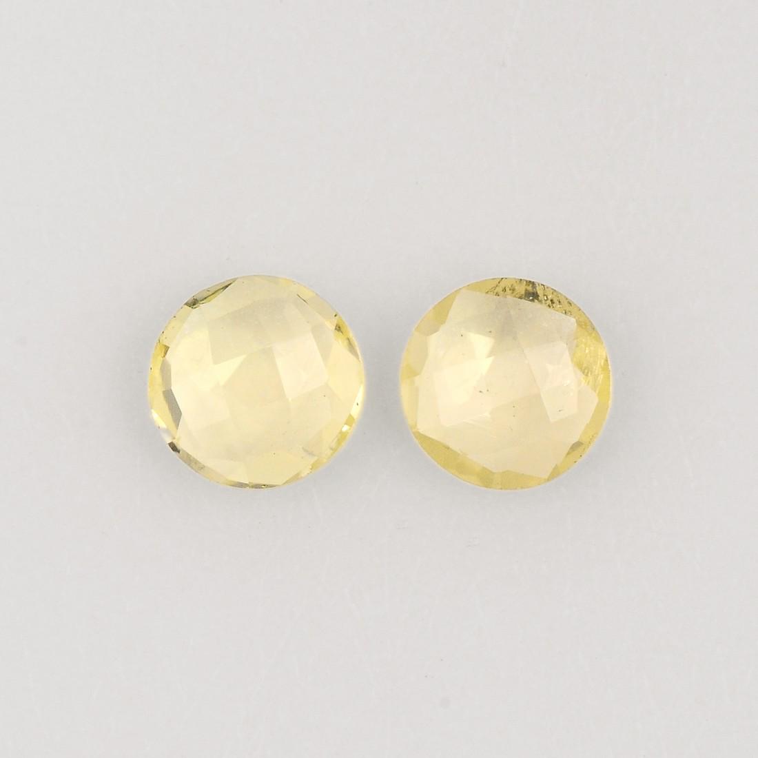 1.3 Carat Yellow Color Round Natural Lemon Quartz Loose Gemstone 2 Pieces: No Reserve! Title: 1.3 Carat Yellow Color Round Natural Lemon Quartz Loose Gemstone 2 Pieces Additional Information: Specification of Gemstone Stone : Lemon Quartz Shape : Round Size : 2.5H x 6L x 6W 