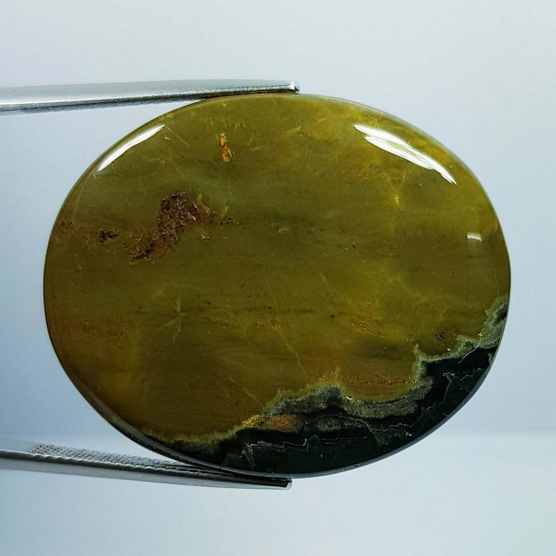 56.63 ct Natural Ocean Jasper: No Reserve! Title: 56.63 ct Natural Ocean Jasper Color/Clarity: Opaque Gemstones: Gemstones Carat Weights: 56.63 Size/Dimensions: 37.50 x 30.90 x 5.50 Additional Information: Oval - Brazil Shipping: