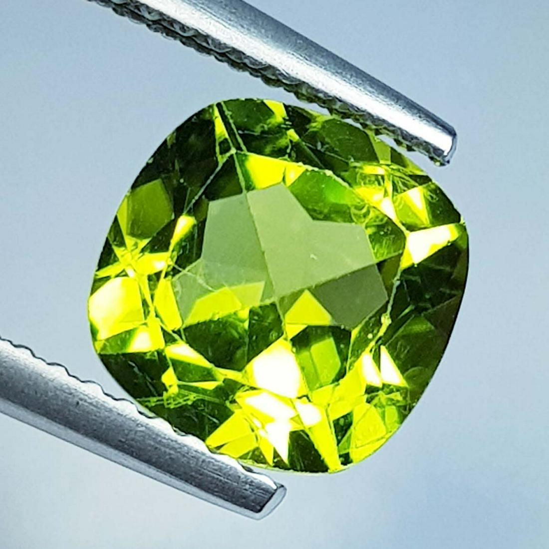 2.27 Ct Natural Peridot Cushion Cut (1 of 2)