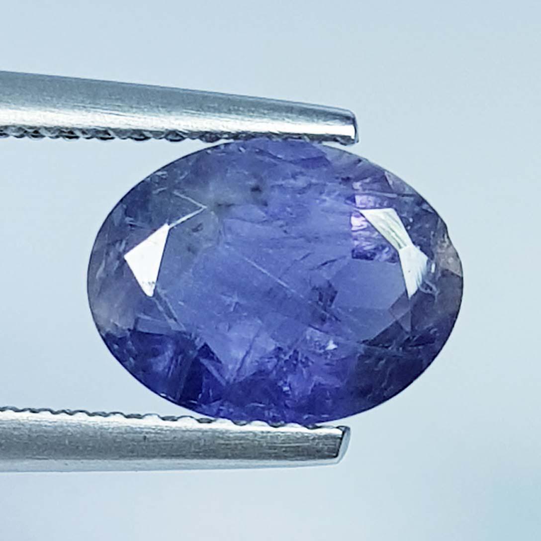 1.43 Ct Natural Iolite Oval Cut: No Reserve! Title: 1.43 Ct Natural Iolite Oval Cut Color/Clarity: SI Gemstones: Loosegemstone Carat Weights: 1.43 Size/Dimensions: 9.10 x 7.00 x 4.00 Additional Information: Oval - Africa Shipping: D