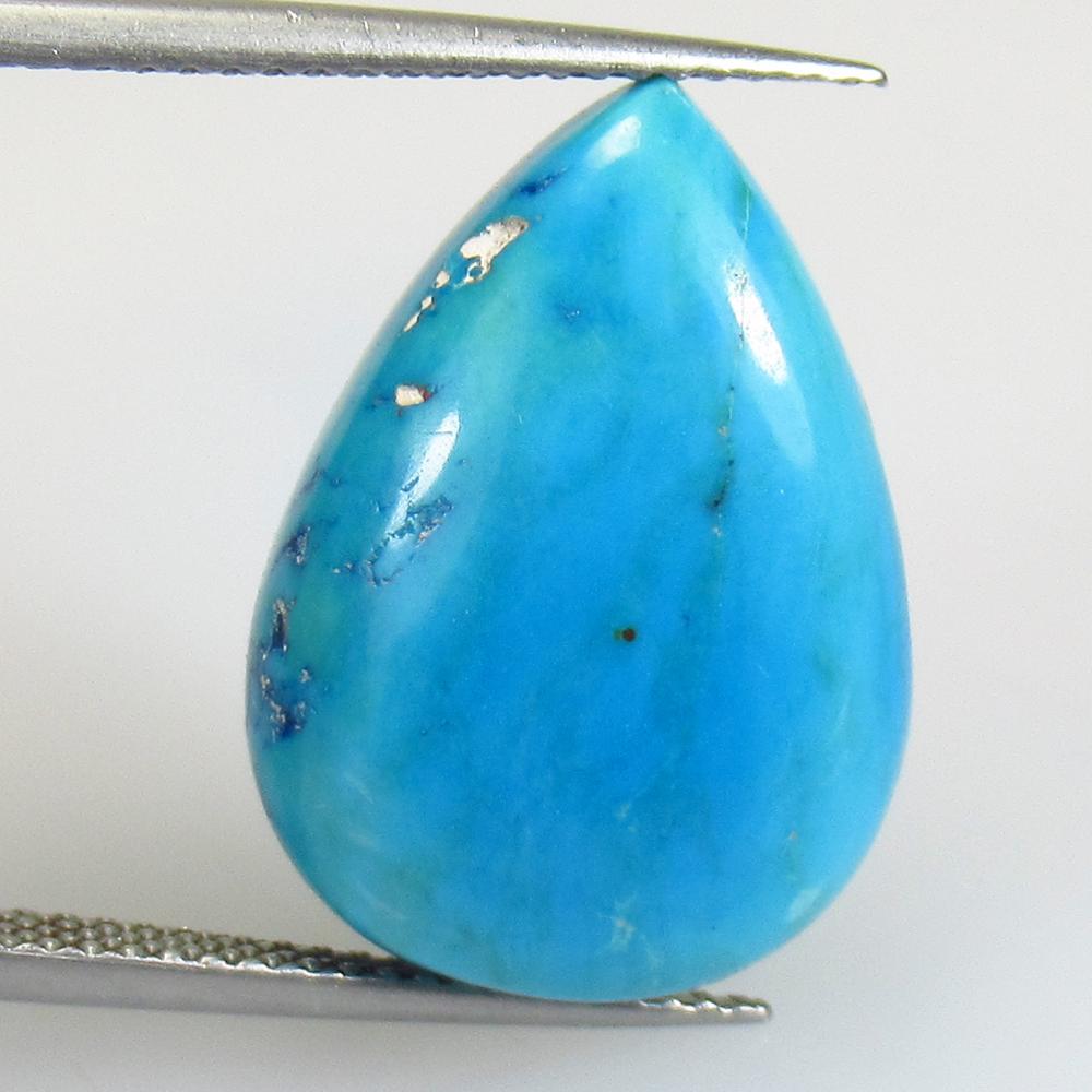 11.38 Ctw Natural Blue Turquoise Pear Cab (1 of 2)