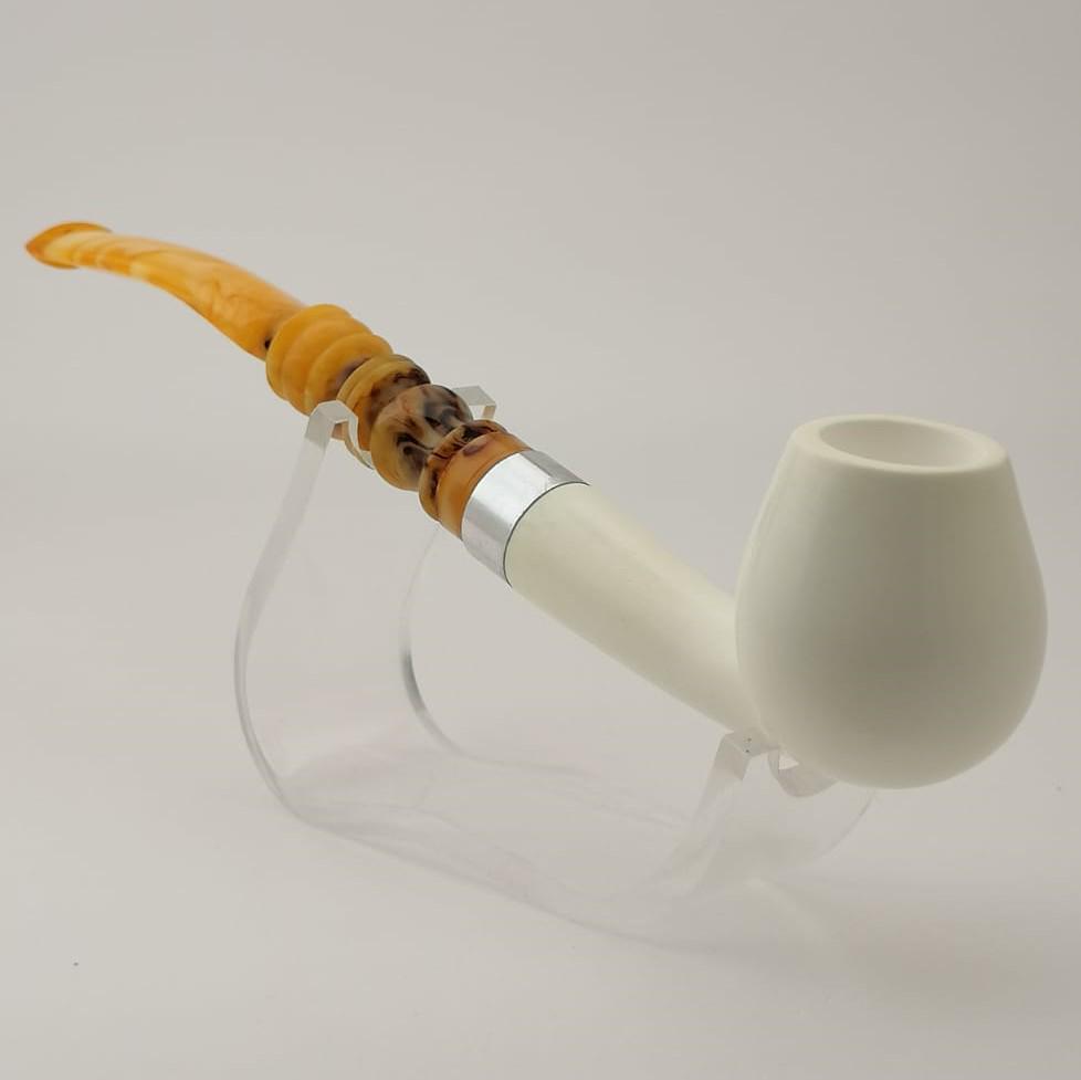 Classic Smooth Long Stem Meerschaum Pipe (1 of 8)
