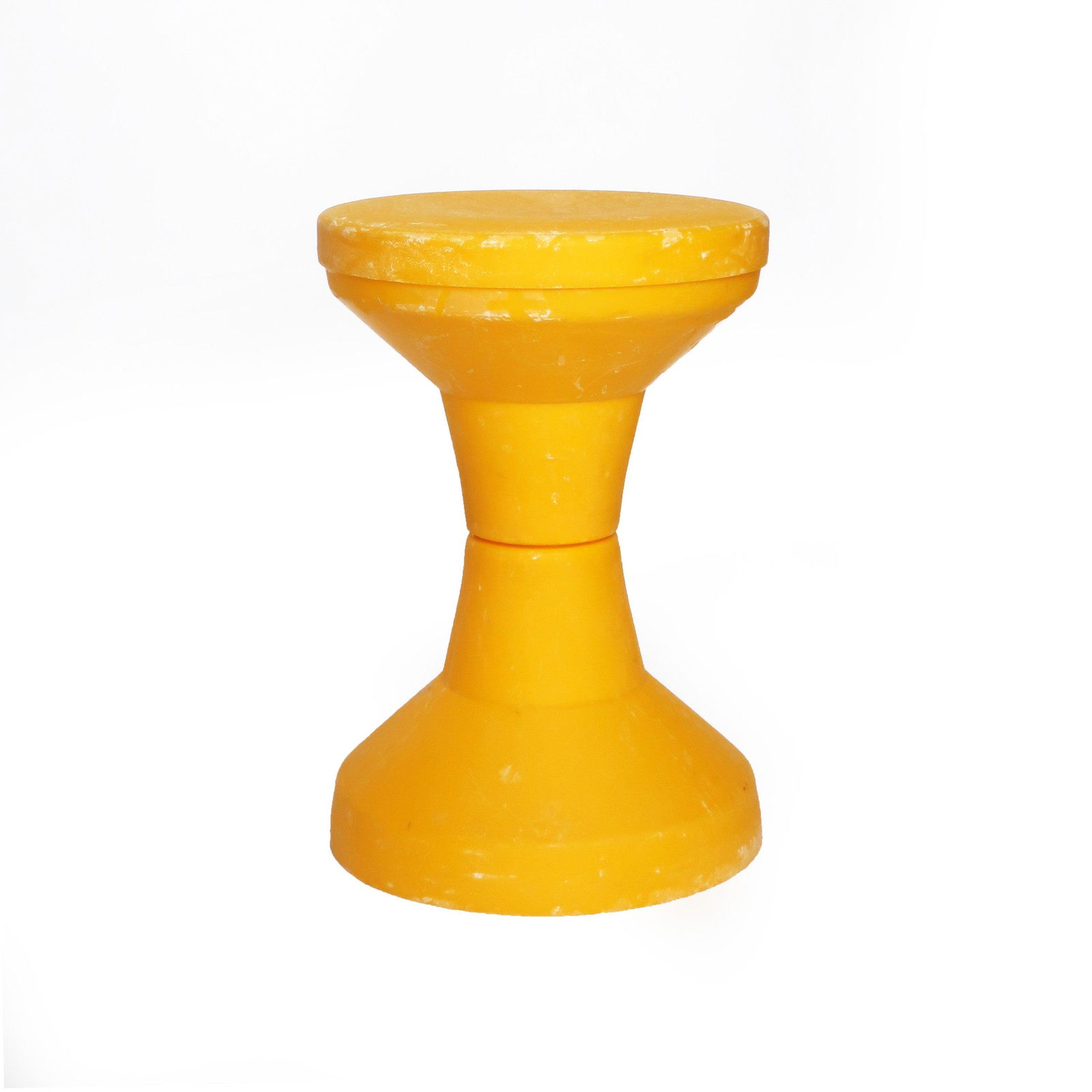 Vintage Danish Modern Yellow Tam Tam Style Plastic Stool (1 of 9)