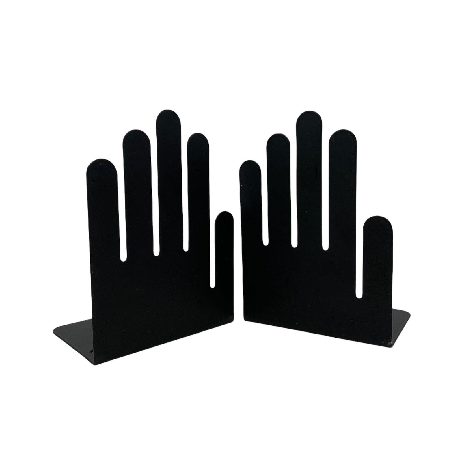 Pair of Black Metal Hand Bookends by Spectrum Designs (1 of 4)