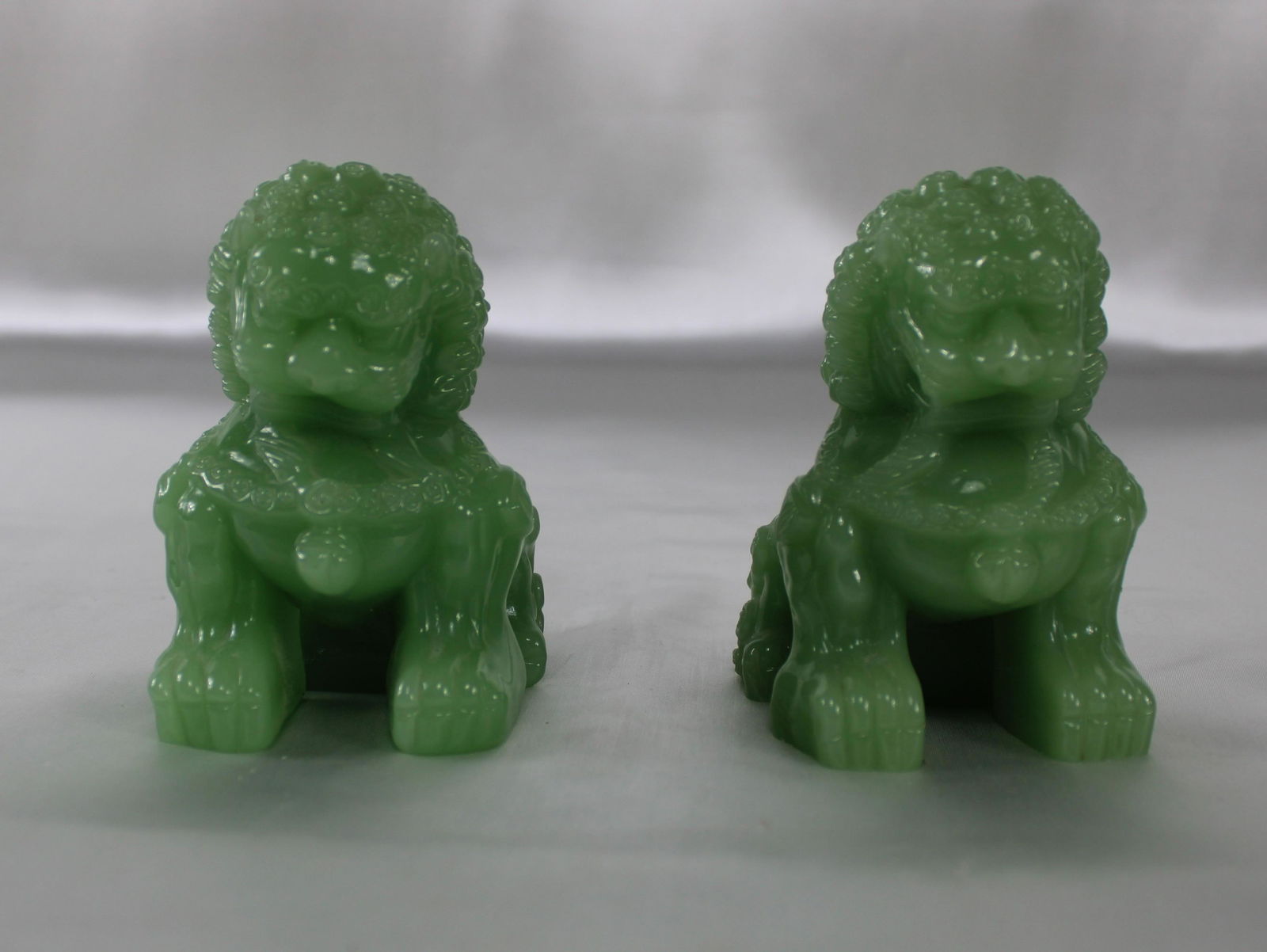 Jadeite Glass Lions (1 of 5)