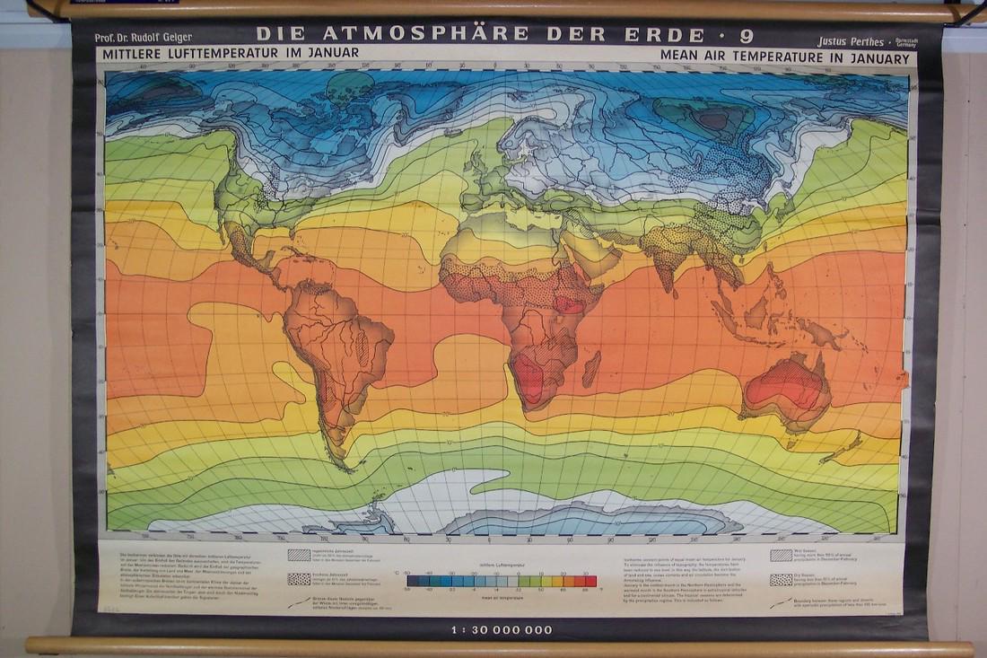 Die Atmosphare Der Erde -9- (Mean Air Temperature in January) (1 of 2)