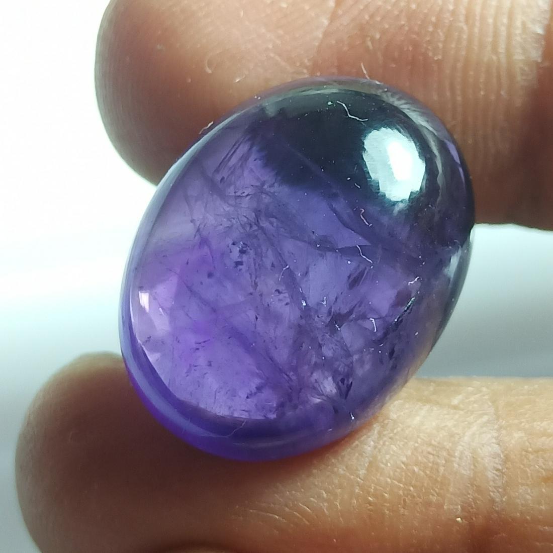 16.24 CTS NATURAL AMETHYST OVAL CABOCHON LOOSE GEMSTONES (1 of 4)