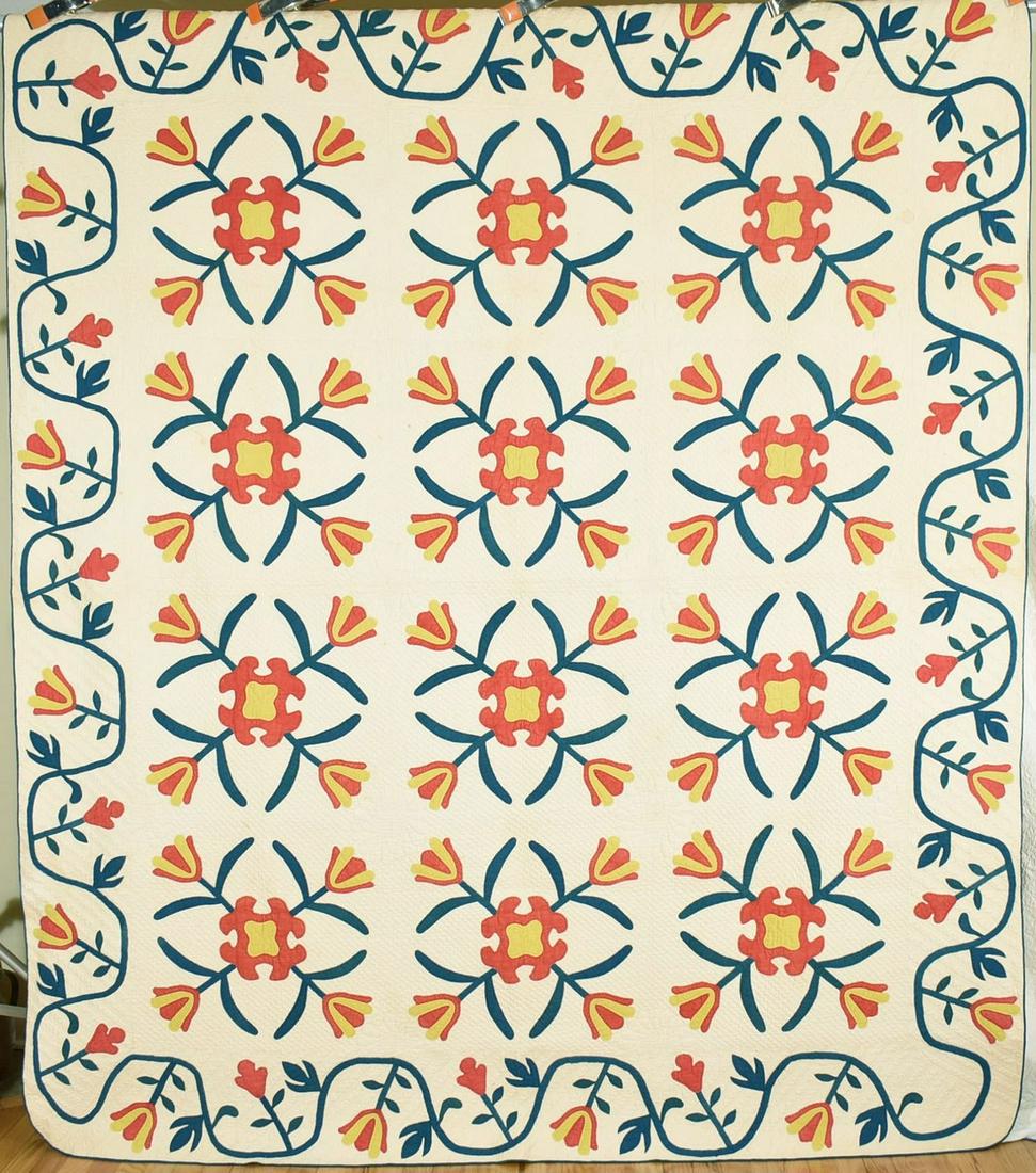 1870's Floral Applique, Amazing Quilting (1 of 13)