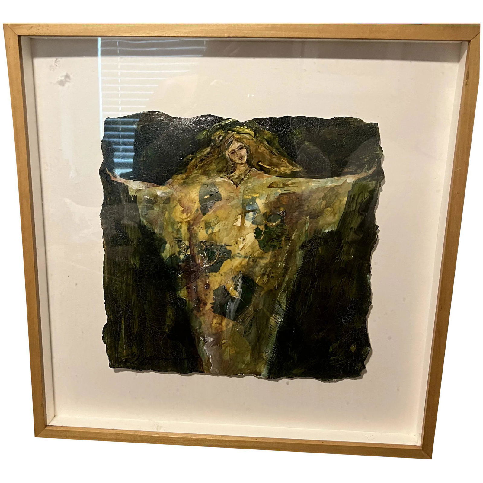 Original Mary Anne James mixed medium Painting Woman "Angel" (1 of 6)