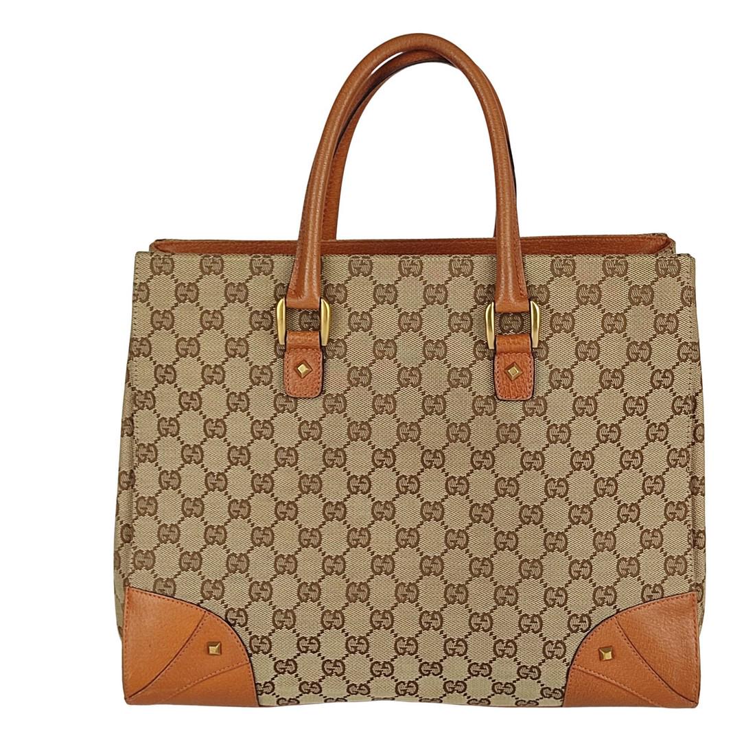 GUCCI Handbag in canvas and leather (1 of 13)
