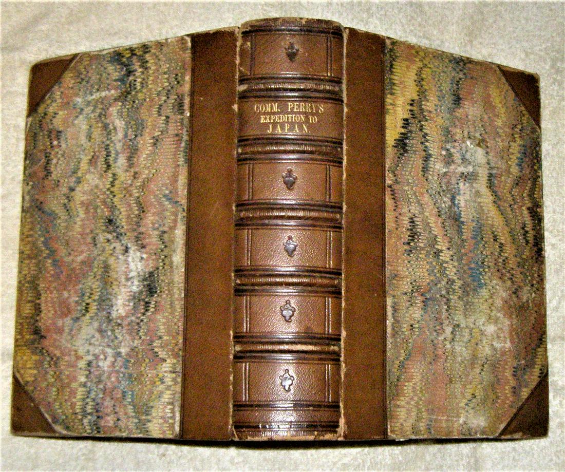 COMMODORE PERRYS SQUADRON TO CHINA SEAS AND JAPAN 1857: Title: COMMODORE PERRYS SQUADRON TO CHINA SEAS AND JAPAN 1857 Description: NARRATIVE OF COMMODORE PERRYS EXPEDITION TO CHINA SEA AND JAPAN related by Francis Hawks, Appleton Pub. Perry and forceful bu