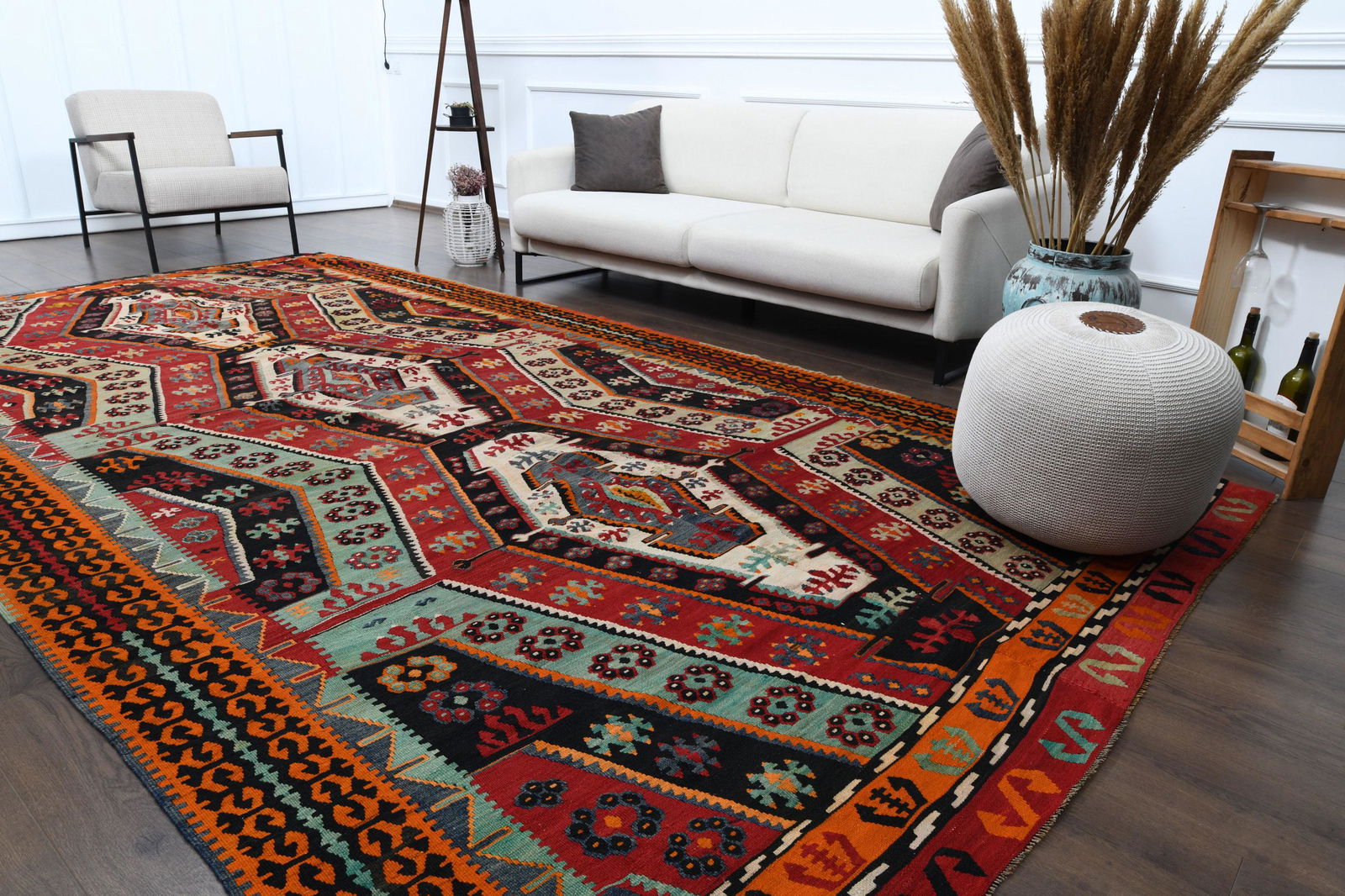 7x14 Vintage Turkish KILIM (1 of 10)