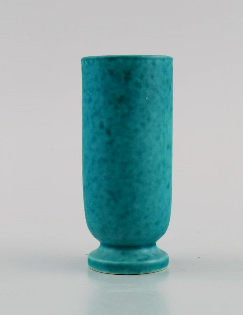 Wilhelm Kåge for Gustavsberg. Argenta art deco vase in glazed ceramics. Beautiful glaze in (1 of 6)