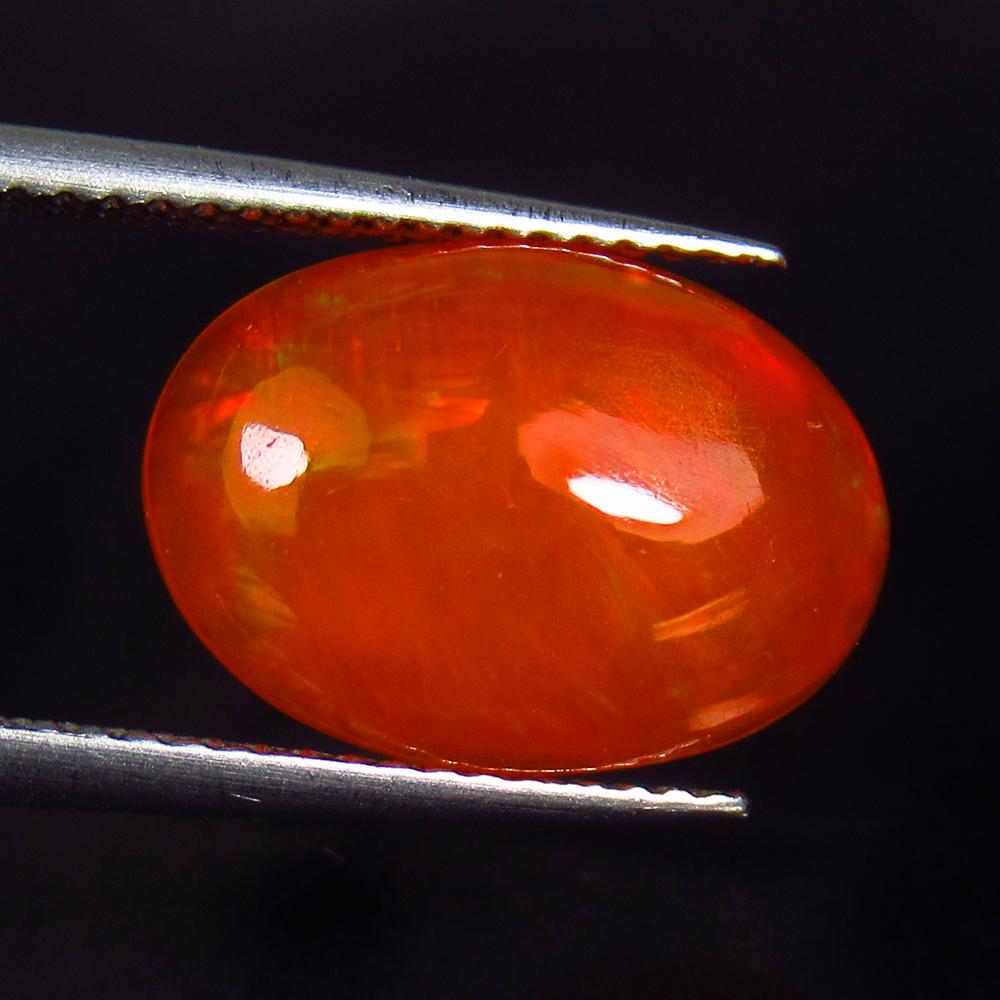 3.71 Ctw Natural Orange Fire Opal Oval Cab (1 of 2)