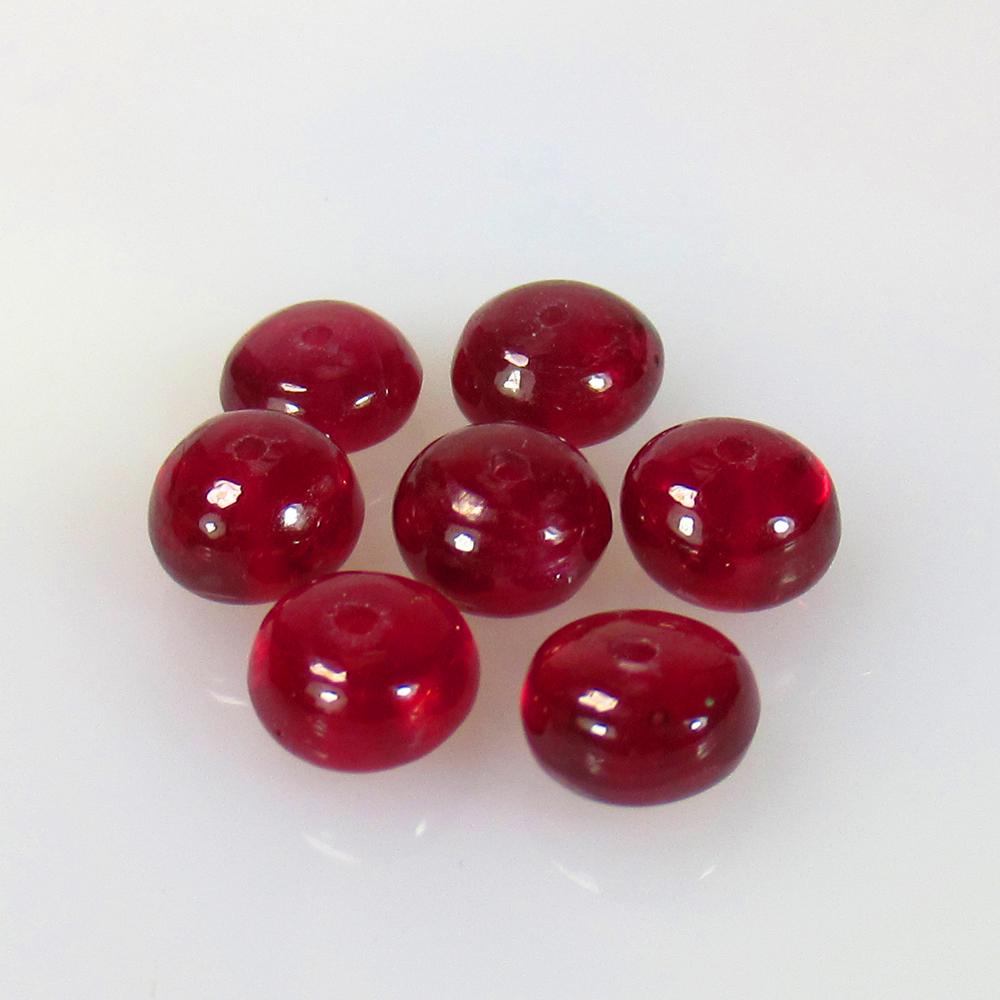 9.45 Ctw Natural 7 Mozambique Red Ruby Round Beads (1 of 2)