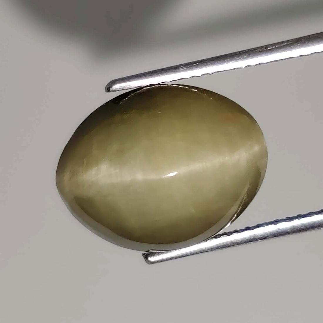 9.65 ct Natural Cat's Eye: No Reserve! Title: 9.65 ct Natural Cat's Eye Additional Information: Gemstones: Cat's Eye Carat Weights: 9.65 ct Color: Dyed Size/Dimensions: 14 X 10 X 9 mm Materials & Techniques: Cat's Eye Weight Un