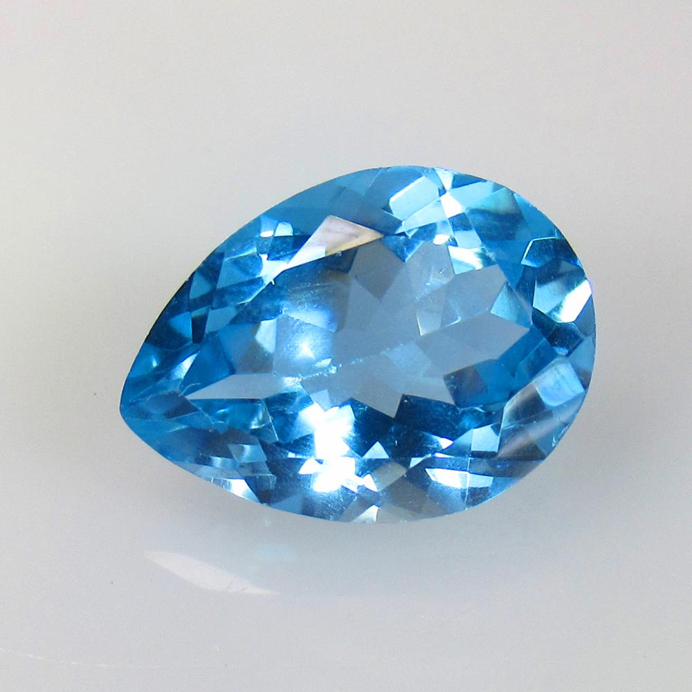 10.28 Ctw Natural Blue Topaz Pear Cut (1 of 2)