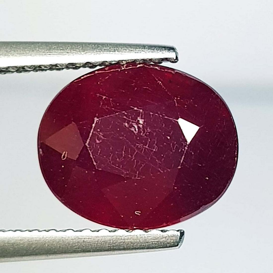 4.98 Ct  Natural Ruby Oval Cut (1 of 4)