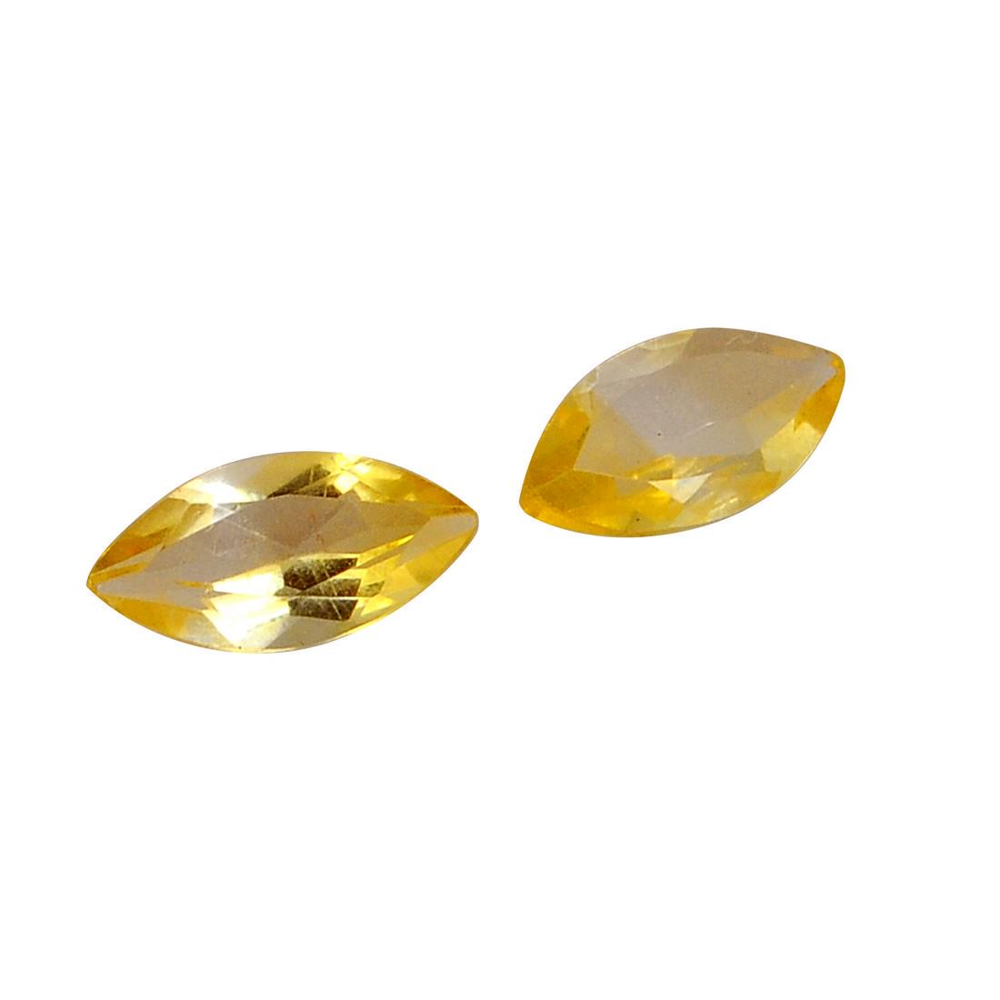 Marquise Shape Yellow Color 1.75 Carat Natural Citrine Loose Gemstone 2 Pieces (1 of 3)