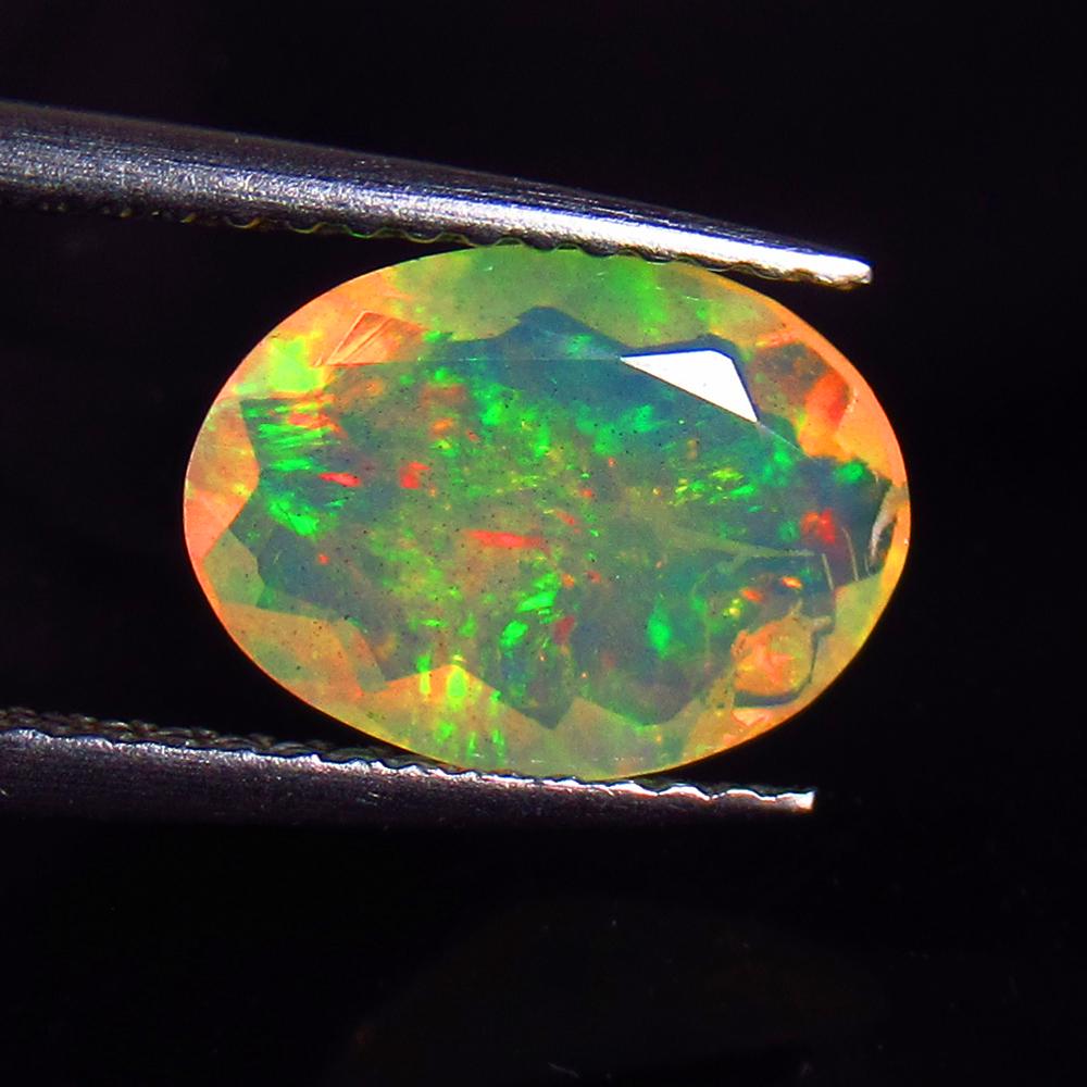 1.26 Ct Natural Ethiopian Multicolor Opal Oval Cut (1 of 2)