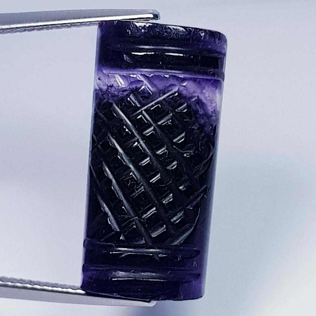 21.06 Ct Natural Bicolor Fluorite Rectangular Flower Cut (1 of 5)