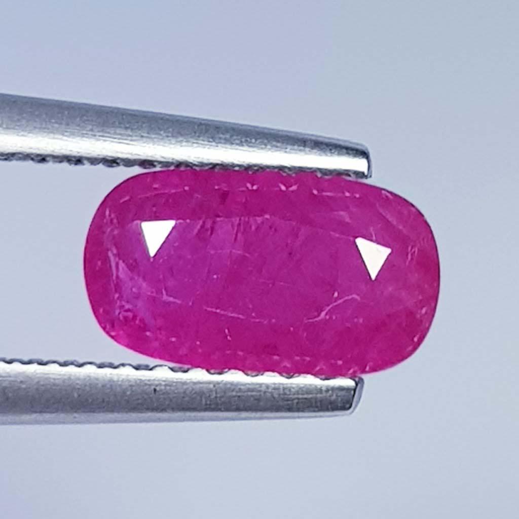 1.13 Ct  Natural Ruby Cushion Cut (1 of 4)