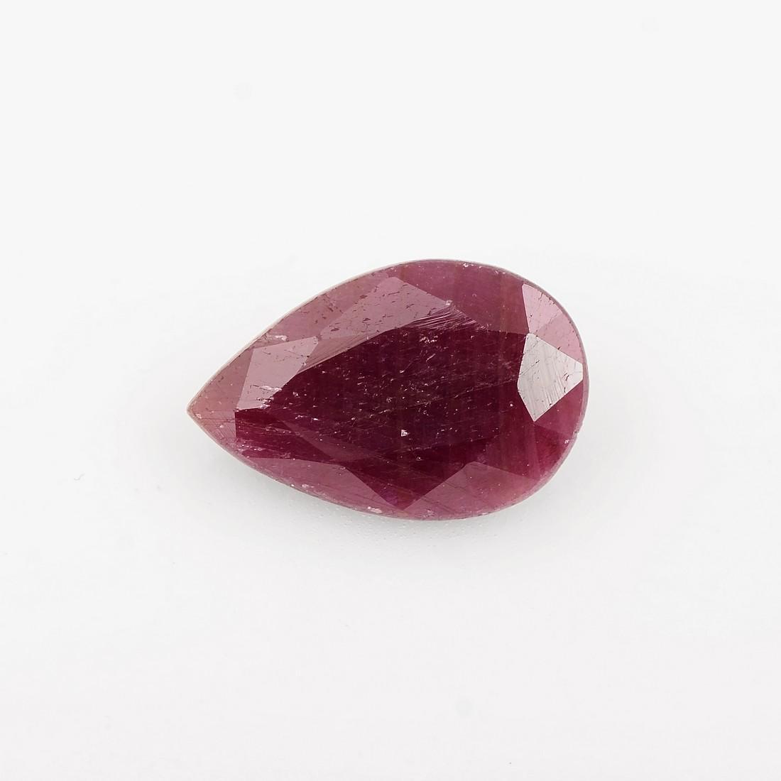 Pear Shape Red Color 5.5 Carat Natural Ruby Loose Gemstone 1 Pieces (1 of 7)